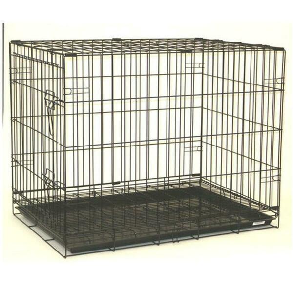 Yml 42in Dog Kennel Cage with Bottom Grate - Black SA42G